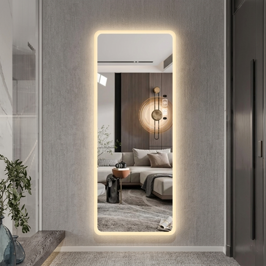 Wall Mounted Lighted Mirror Zamahomestores