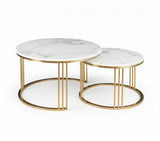 Set of 2 Center table 2P with White top Zamahomestores