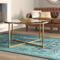 Azbert Round Shape Coffee Table Zamahomestores