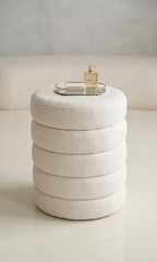 Tufted Mirror & Ottoman Combo