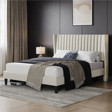 Beige poshish bed Zamahomestores