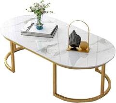 Modern Oval Luxury Center Table Set for Living Room