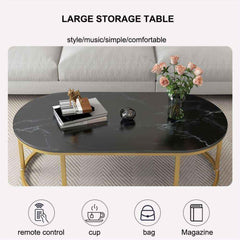 Modern Oval Luxury Center Table Set for Living Room