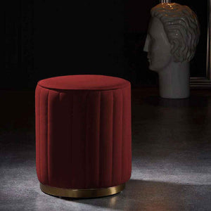 Luna Velvet Fluted Ottoman Zamahomestores