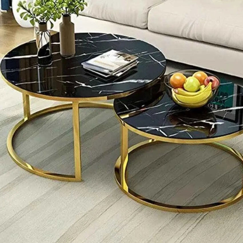Set of 2 Center table 2P with black top Zamahomestores