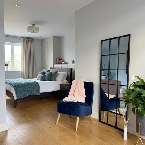 Grid Floor Standing Mirror