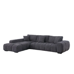 Gray sectional sofa on a white background