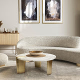 Modern Glam Round Coffee Table Golden Legs table