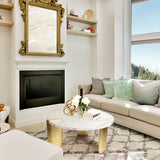 Modern Glam Round Coffee Table Golden Legs table