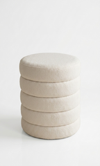 Tufted Mirror & Ottoman Combo