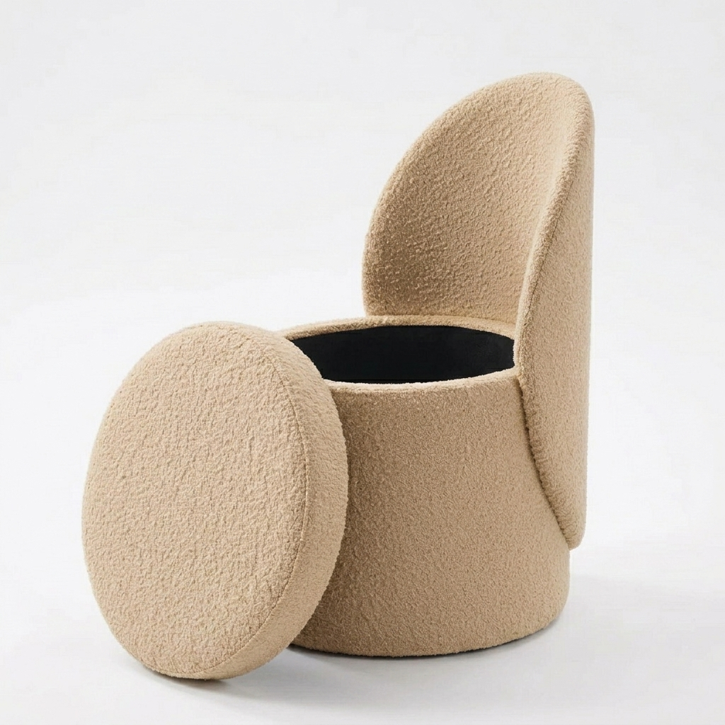 Nordic boucle stool 3-in-1 Zamahomestores
