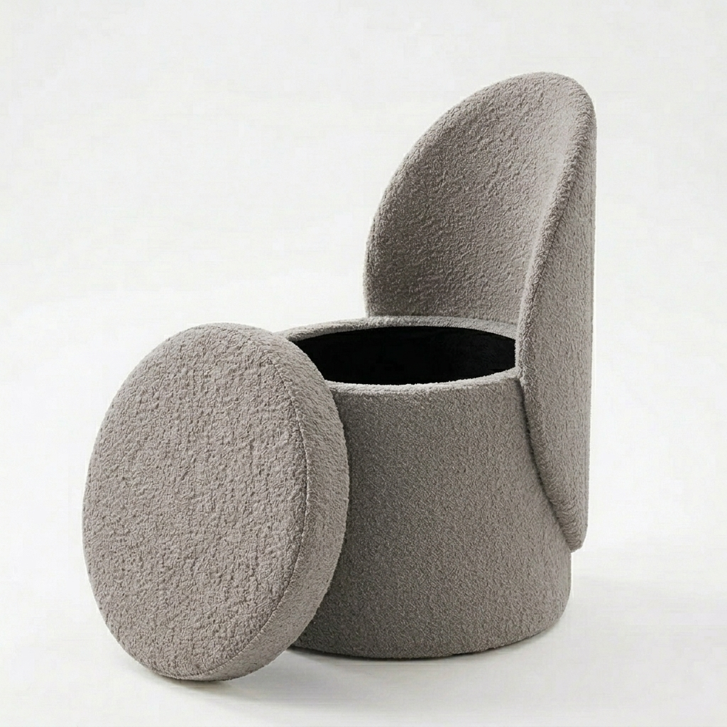 Nordic boucle stool 3-in-1 Zamahomestores