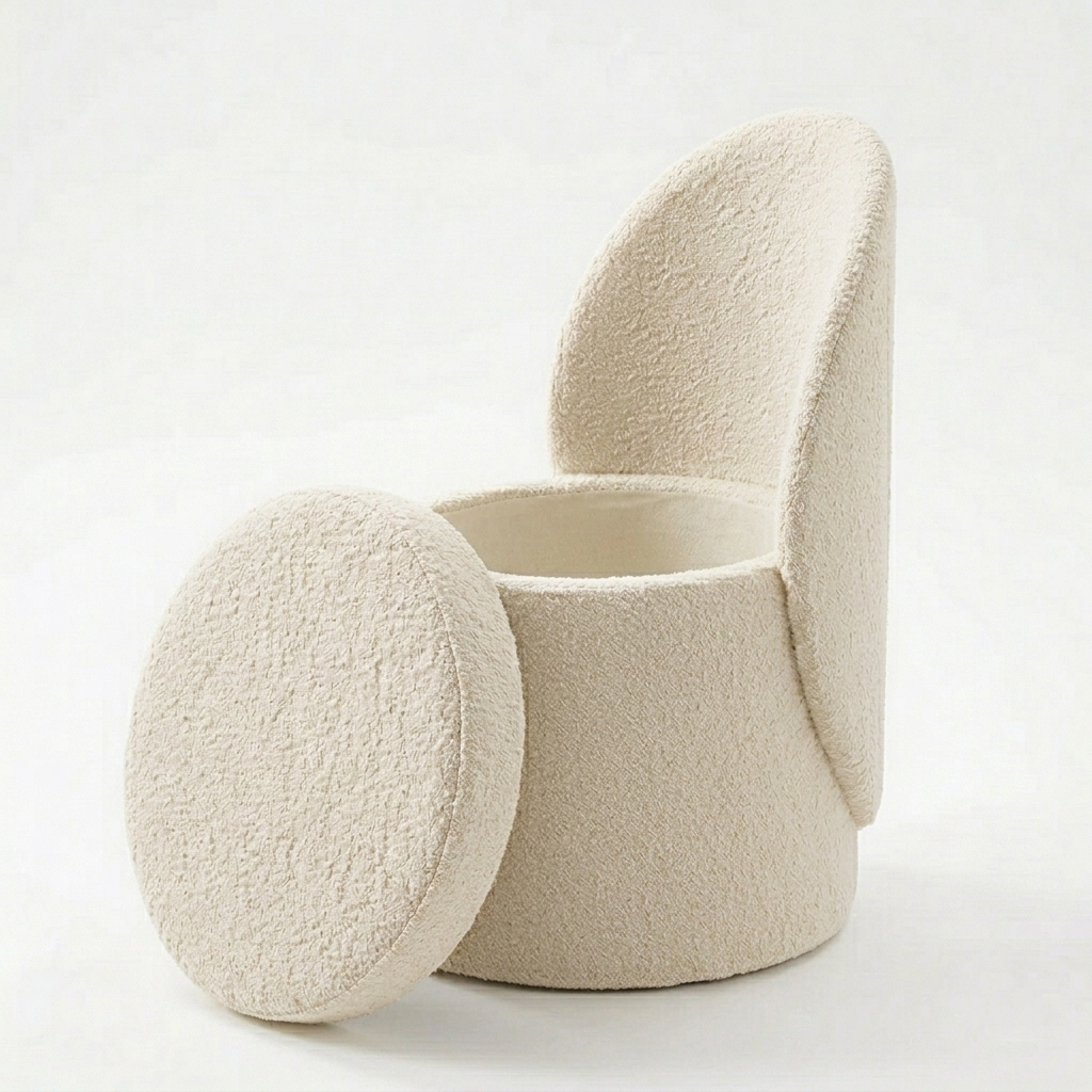 Nordic boucle stool 3-in-1 Zamahomestores
