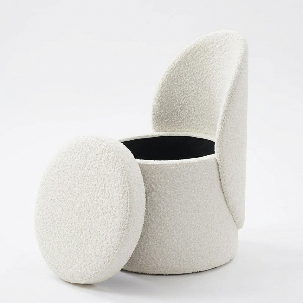 Nordic boucle stool 3-in-1 Zamahomestores