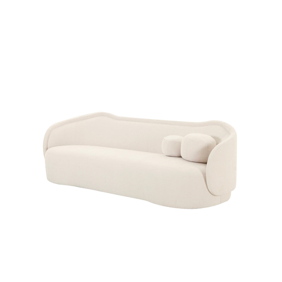 Beige sofa on a white background