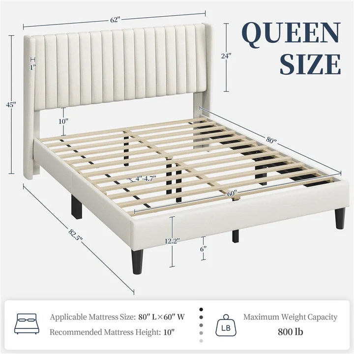 Beige poshish bed Zamahomestores