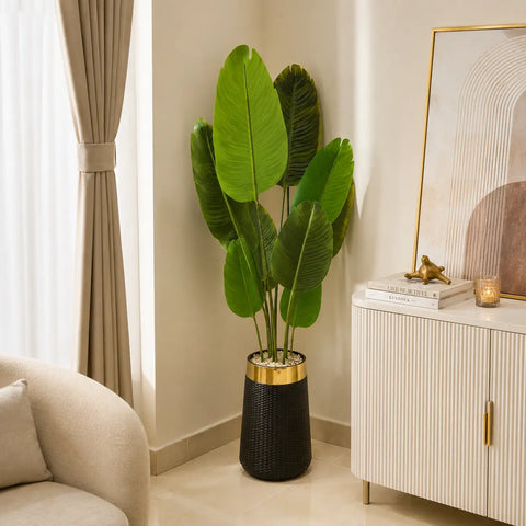 Artificial Banana Leaf Plant with Planter