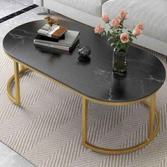 Modern Oval Luxury Center Table Set for Living Room