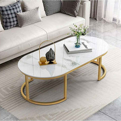 Modern Oval Luxury Center Table Set for Living Room