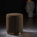 Luna Velvet Fluted Ottoman Zamahomestores