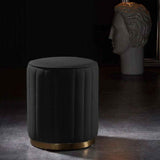 Luna Velvet Fluted Ottoman Zamahomestores