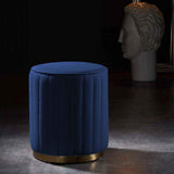 Luna Velvet Fluted Ottoman Zamahomestores