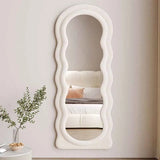 Wavy tufted hanging & standing mirror Zamahomestores