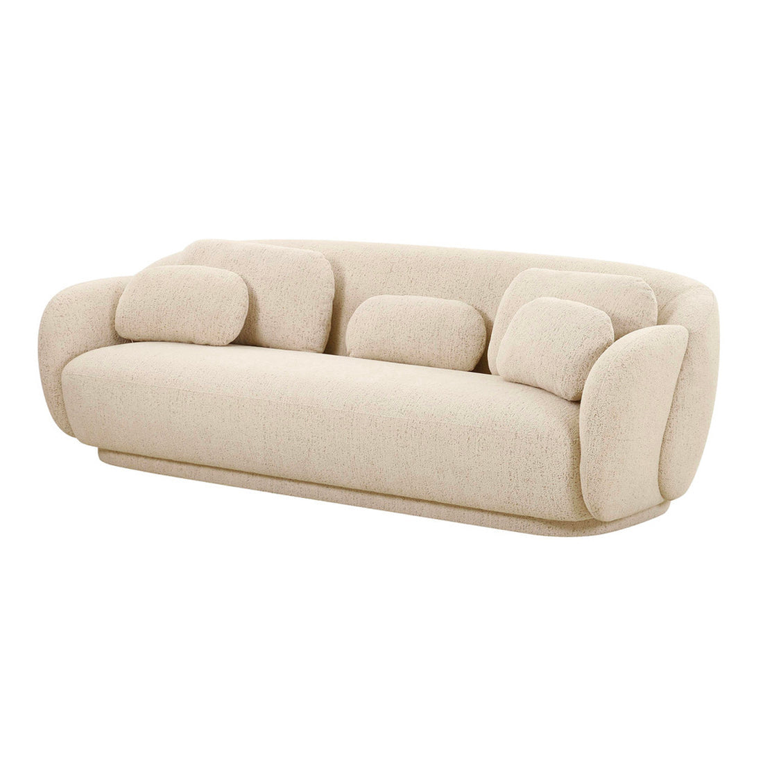 Beige sofa on a white background